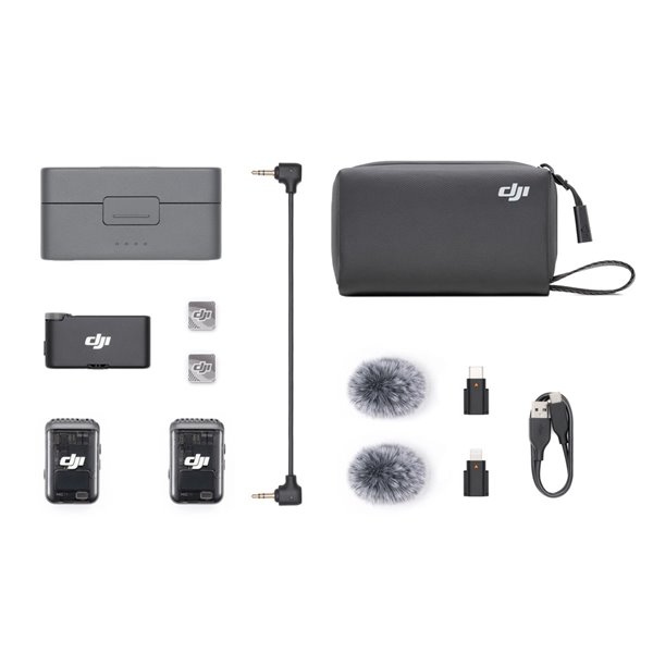 Micro DJI MIC 2 (2 TX + 1 RX + Estuche de carga)