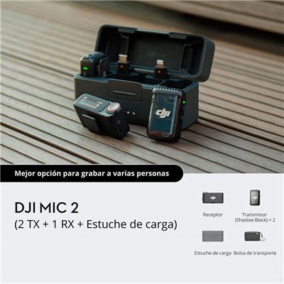 DJI Mic 2 (2 TX + 1 RX + Estuche de carga)